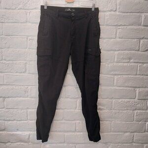 Black Mens 32 Cargo Jogger Pants by Nick Danger Casual Stretch Cuffed. Waist 32"